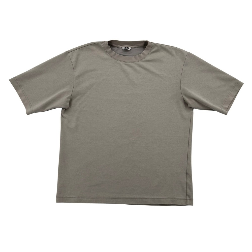 Uniqlo U AIRism T-Shirt Mens M Gray Good Oversized Crew Neck 341-465185